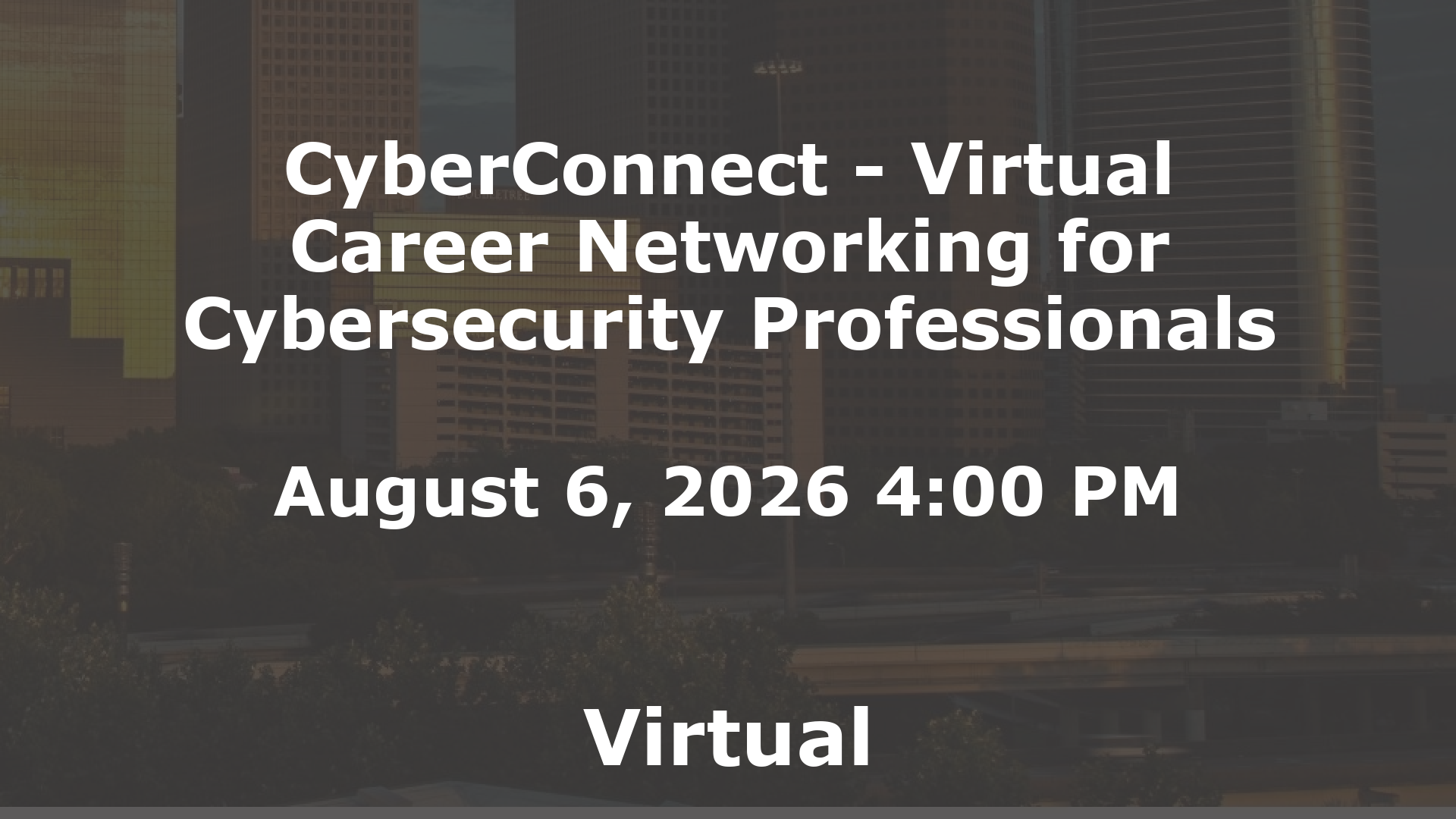 CyberConnect - Virtual Career Networking for Cybersecurity Professionals event image